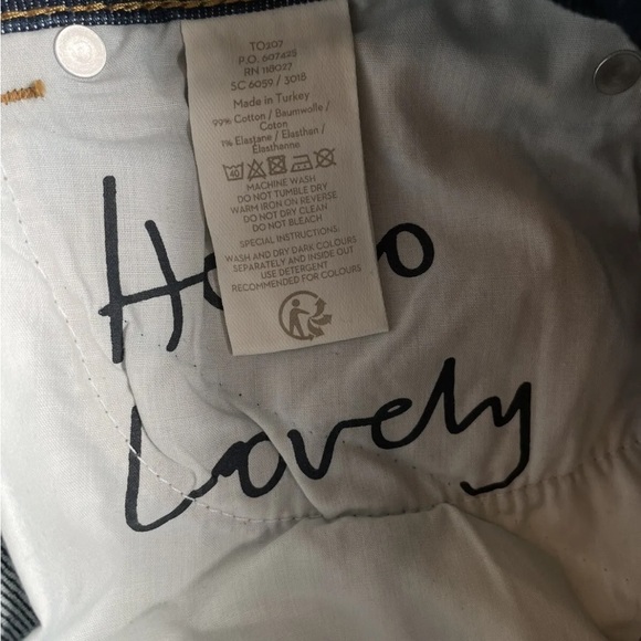 Boden The Edinburgh Jean Gold Piping Stretch Women’s Sz US 10 UK 14 High Rise - Picture 15 of 16